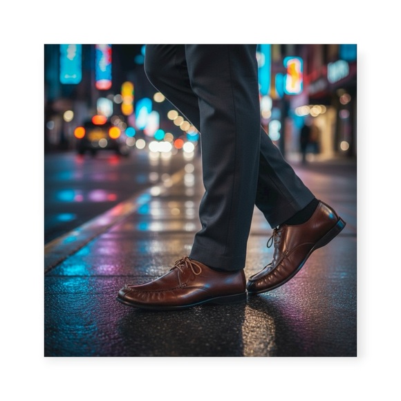 Wots ☀︎︎ Italian Leather Square Moc Toe Lace Up Dress Shoe ☀︎︎ Brown 41.5 8.5D main image 15